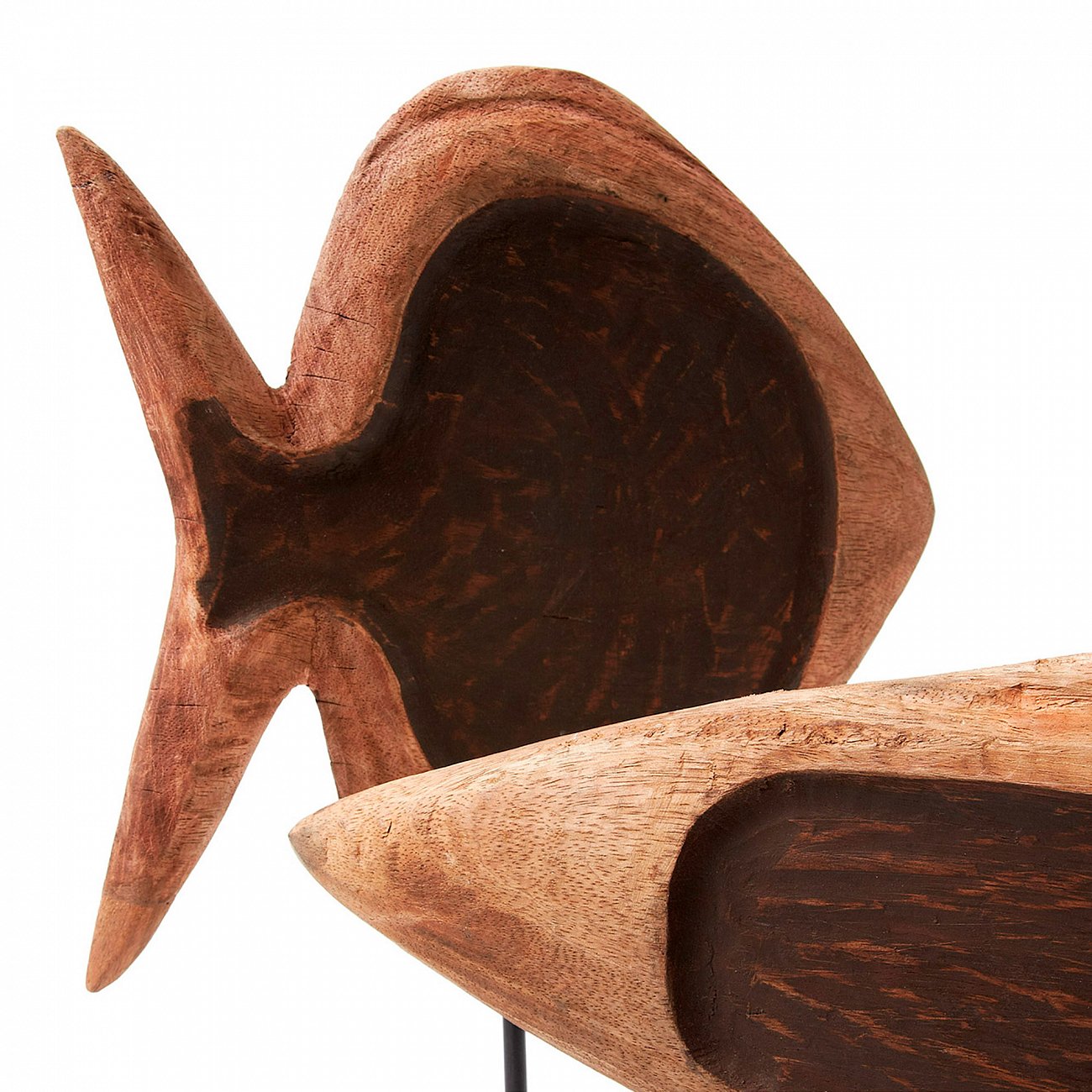 Статуэтка декоративная деревянная коричневая "2 рыбки" от La Forma LA FORMA  343322 Коричневый  - Вид №1