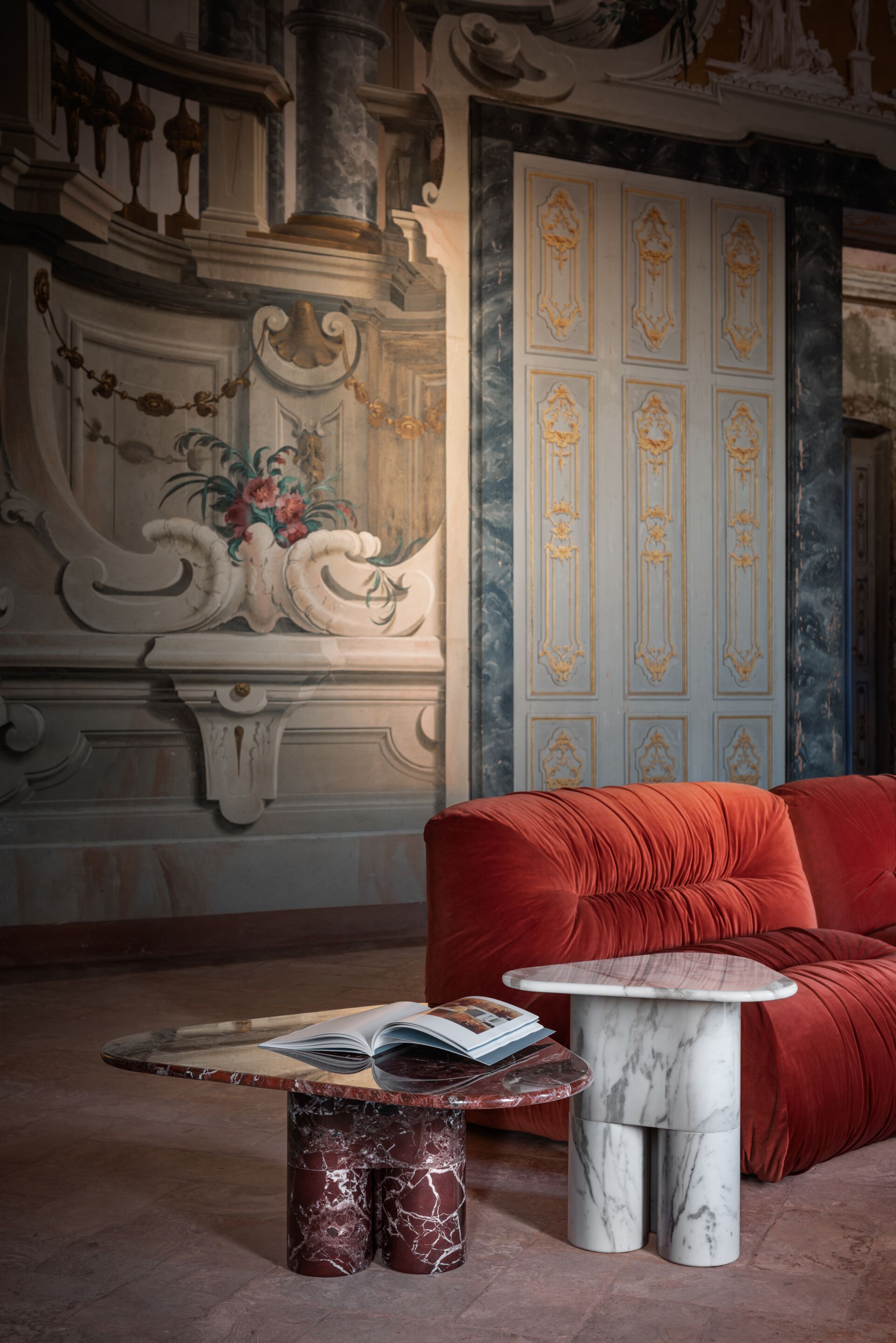 Низкий мраморный журнальный столик GHIDINI1961 Tria ARCH-00134827 - Вид №1