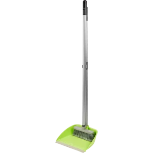 Щетка с совком Inloran Ленивка с ручкой 80 см цвет салатовый