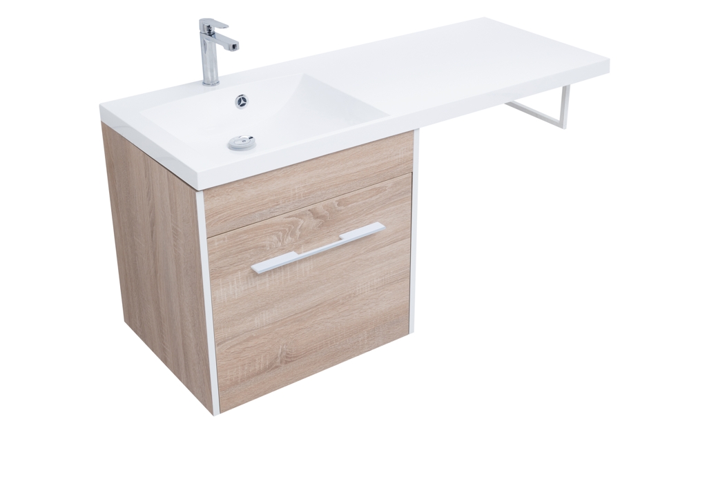 Тумба с раковиной Aquanet Августа 120 L дуб сонома 0021002700239565 - Вид №2