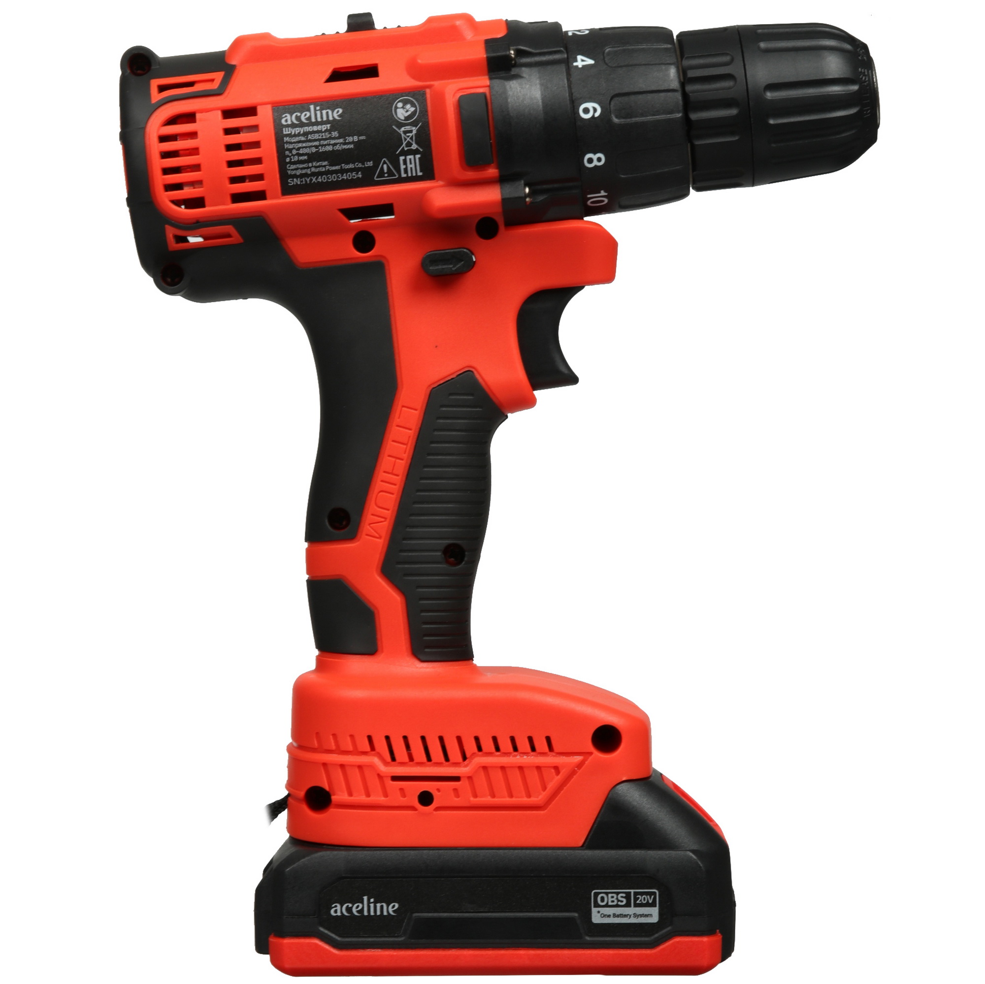 Дрель-шуруповерт Aceline OBS ASB215-35 OBS 20V 9070352 STDN-0146352 - Вид №1