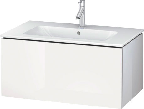 LC614101818 L-Cube Тумбочка подвесная Белый матовый, декор Duravit - Вид №2