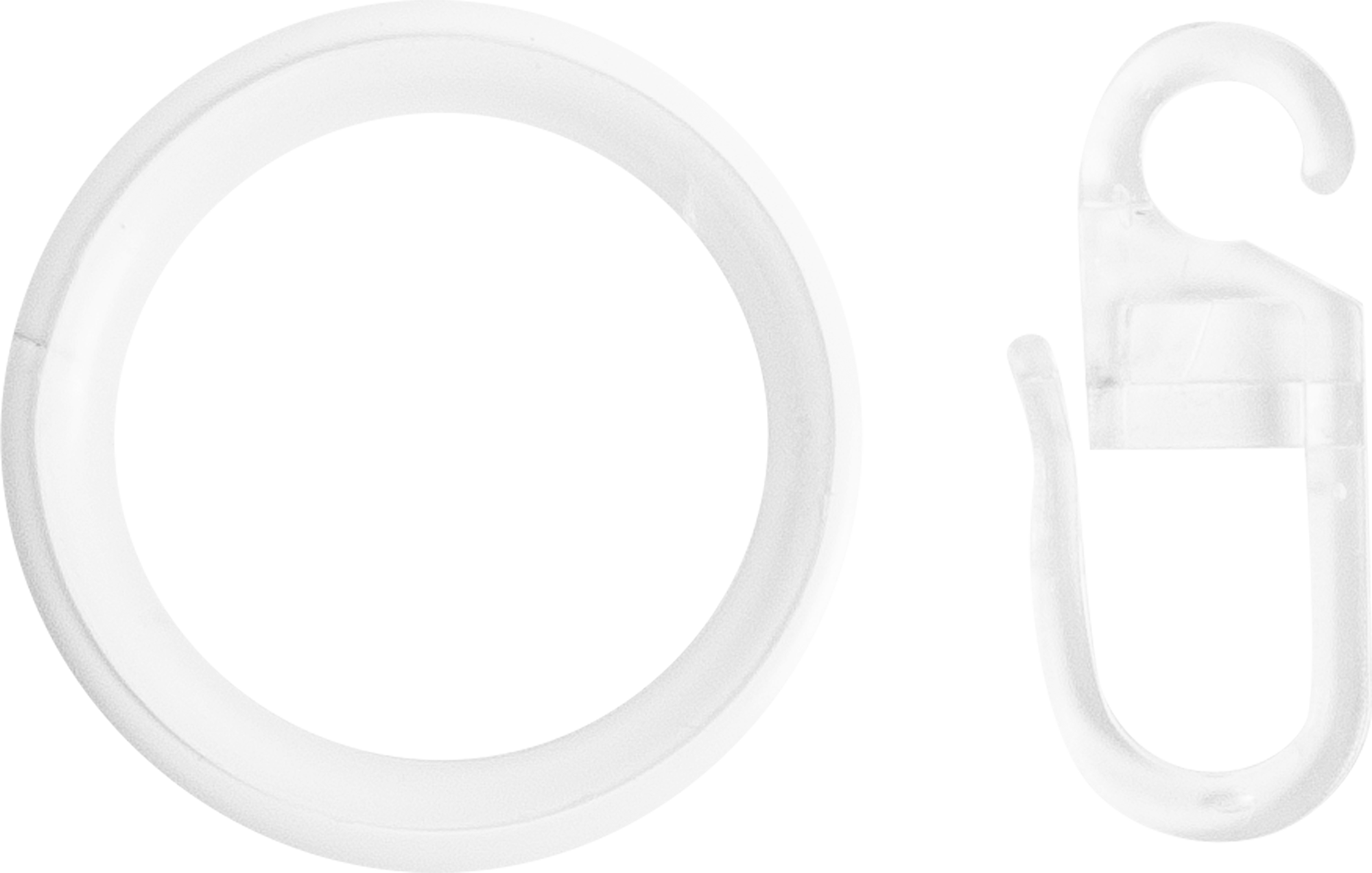 INSPIRE Кольца-прищепки для штор с крючками, белые, 10 шт 82549756 STLM-0029578