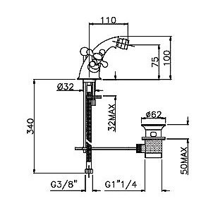 1236012C0cr Смеситель Gattoni Vivaldi Santreyd - Вид №1