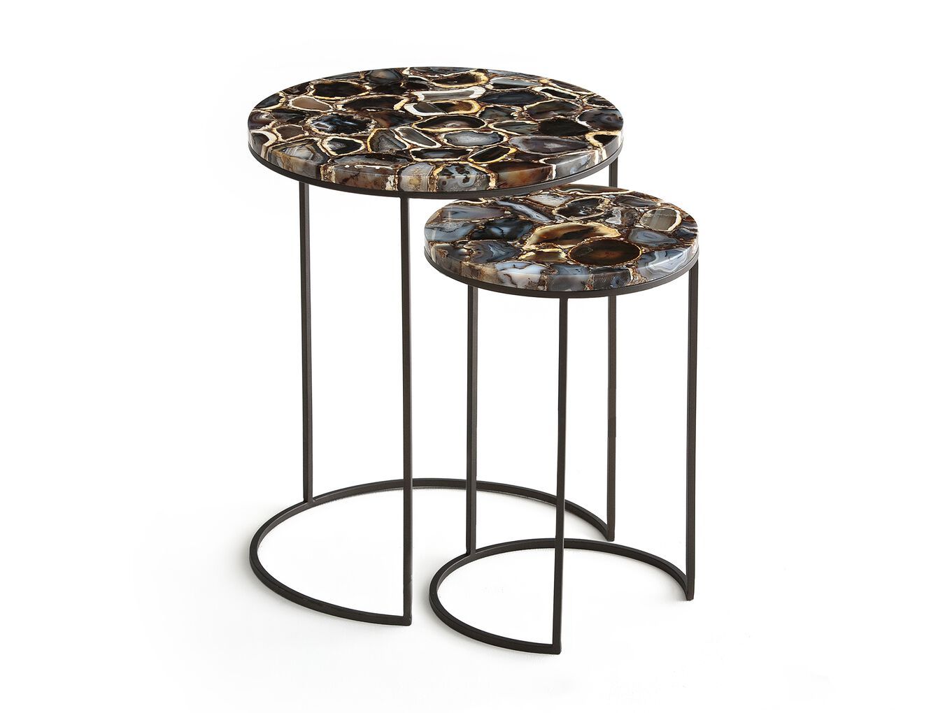 Круглый штабелируемый журнальный столик из агата AMPM ANAXIMÈNE ARCH-00136257 - Вид №11