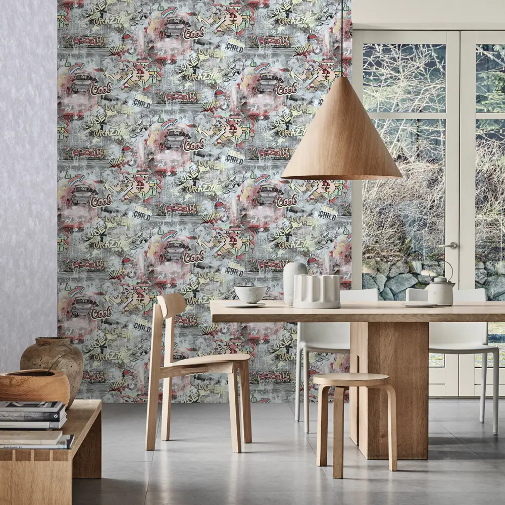 Обои флизелиновые Euro Decor Street ART серые 1.06 м 7096-22 83396644 STLM-2011615 - Вид №4