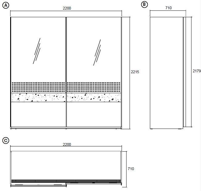 Enza Home Деревянный шкаф с раздвижными дверьми Piedra sun-id-1487322 - Вид №4