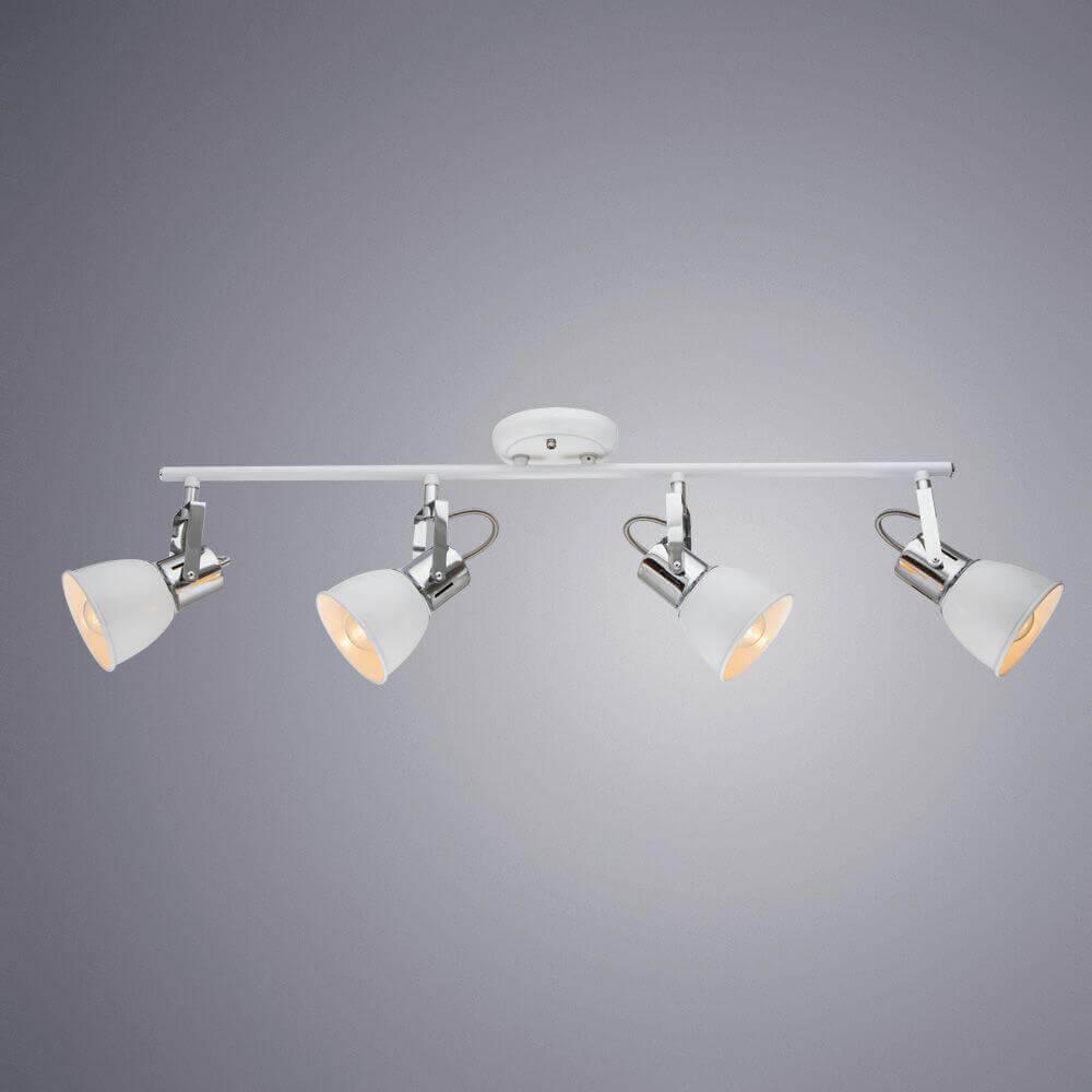Спот потолочный белый с 4 плафонами Arte Lamp A1677PL A1677PL-4WH ARTE LAMP 1677 00-3924374 Белый  - Вид №1