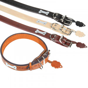 Т00021414 Ошейник для собак с биркой 40мм DOGGER