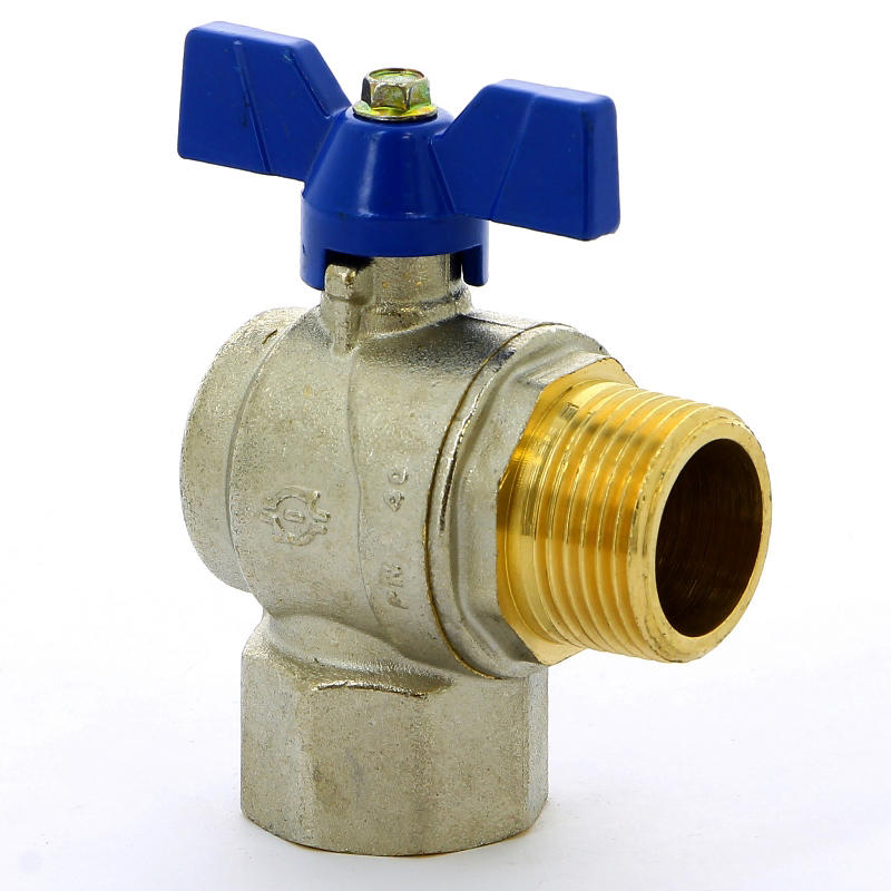 Кран шаровой НВ угловой EVOLUTION бабочка F.I.V. 1" FIV 6771R106 - Вид №4