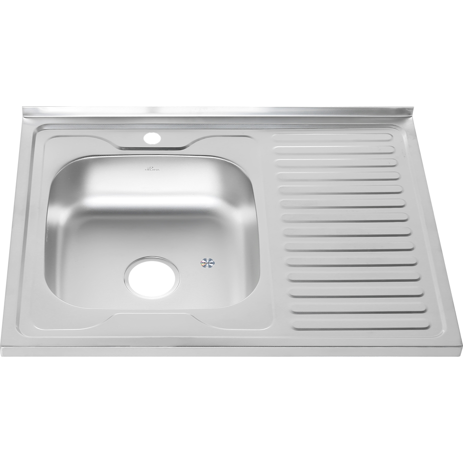 Мойка 8060 L MELANA 0,6/160 ДЕКОР накладная прямоугольная с сифоном (085D t L *10) 085D t L (*10) - Вид №1
