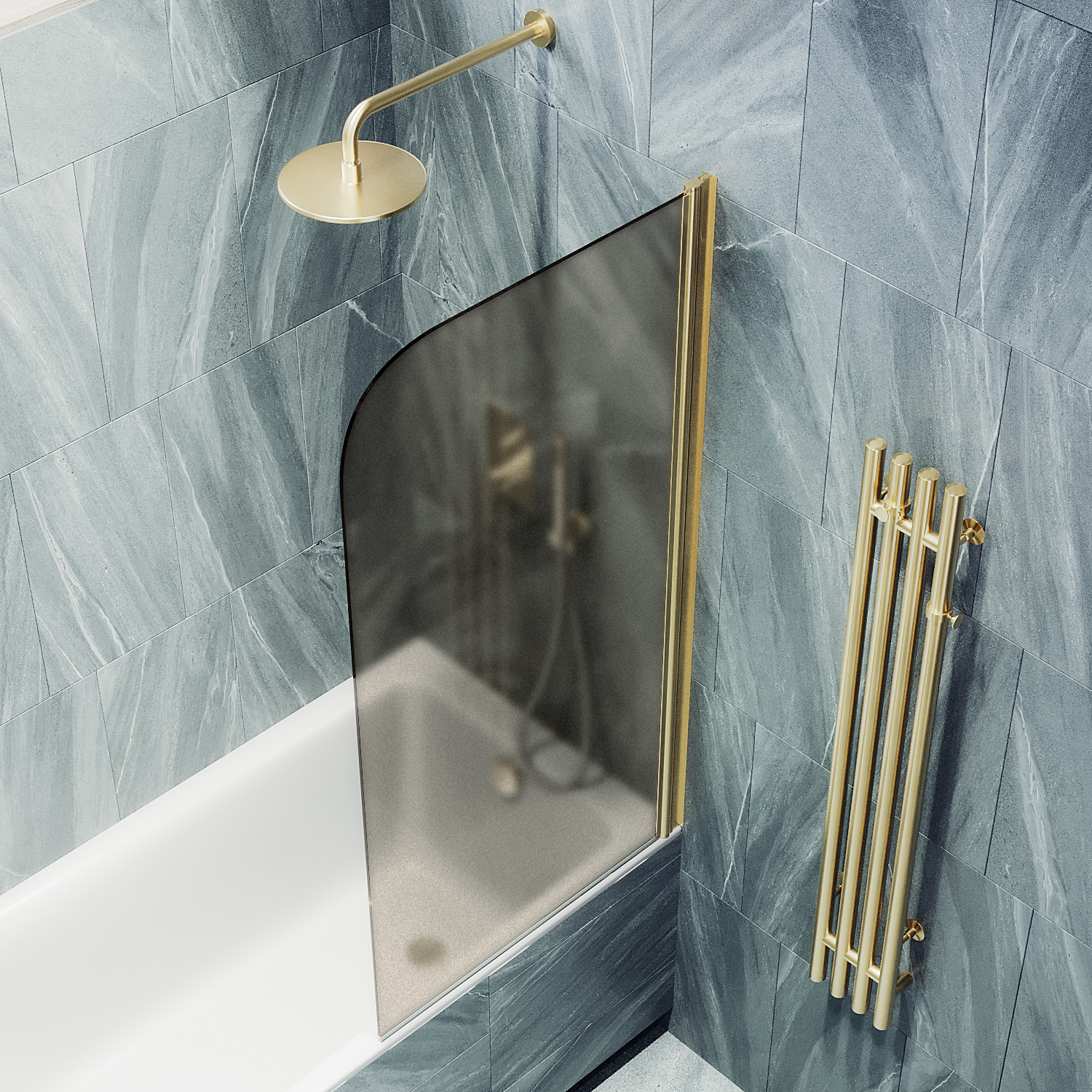 ST-612-3 Душевое ограждения на борт вынны Public Steel Россия 