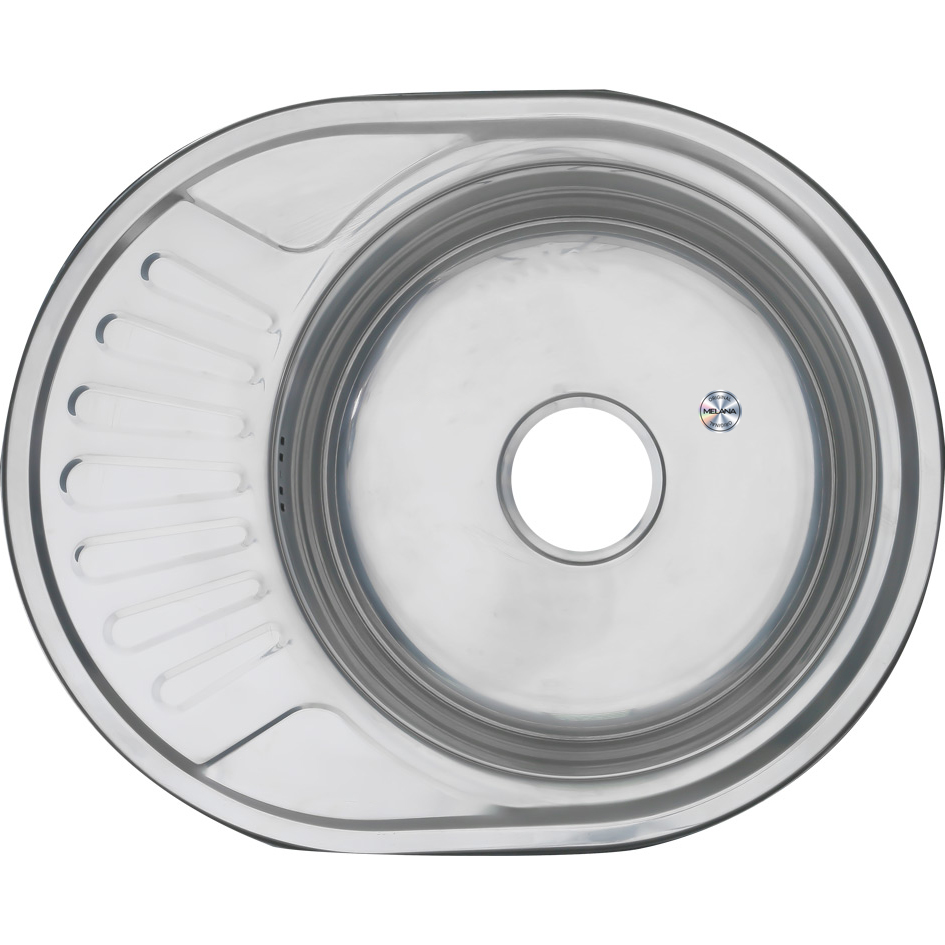 Мойка 5745 U MELANA 0,8/180 врезная овальная с сифоном (125 t *15) 125 t (*15) - Вид №1