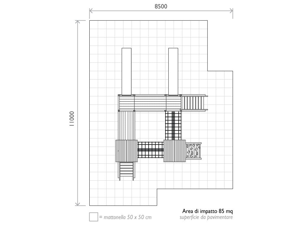 Рециркулированная пластиковая игровая структура EUROCOMITALIA COMBI SPIDER ARCH-00111578 - Вид №6