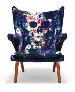 Кресло Flower синее ICON DESIGNE ДИЗАЙНЕРСКИЕ, ALI GULEC 096805 Черный