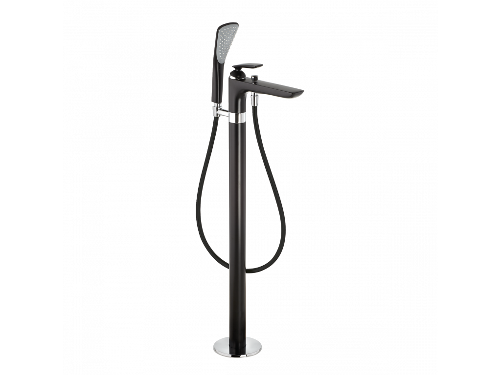 525908775 однорычажный смеситель для ванны и душа DN 15 KLUDI BALANCE черный матовый/хром 