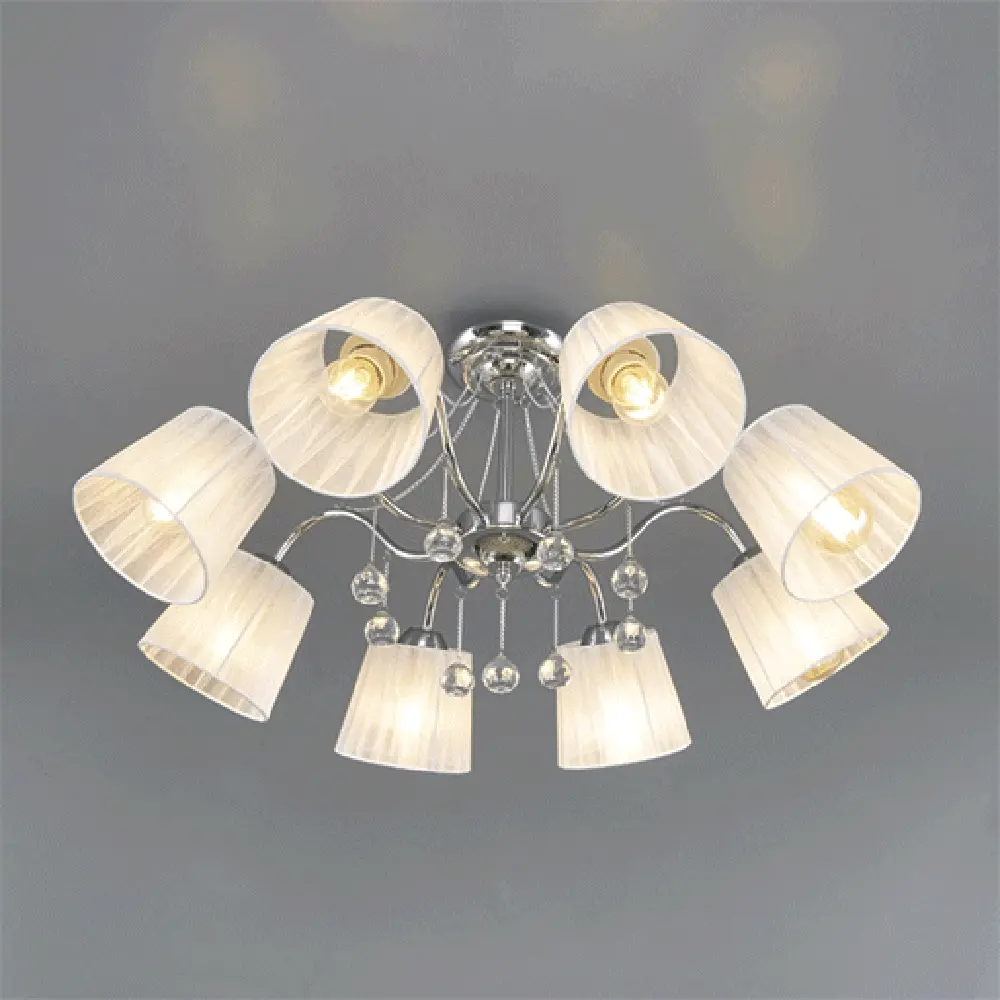 DE CITY Люстра Лацио - 8-рожковый потолочный светильник с тканевыми плафонами 82312597 STLM-0024437 - Вид №3
