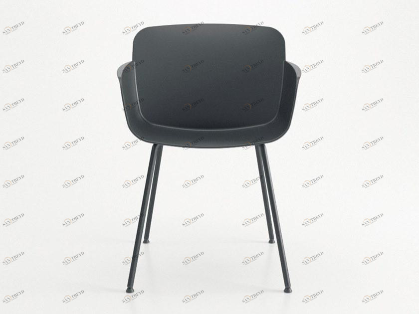 VAGHI Стул полипропиленовый с подлокотниками для залов ожидания Libera Li2f / lc2f