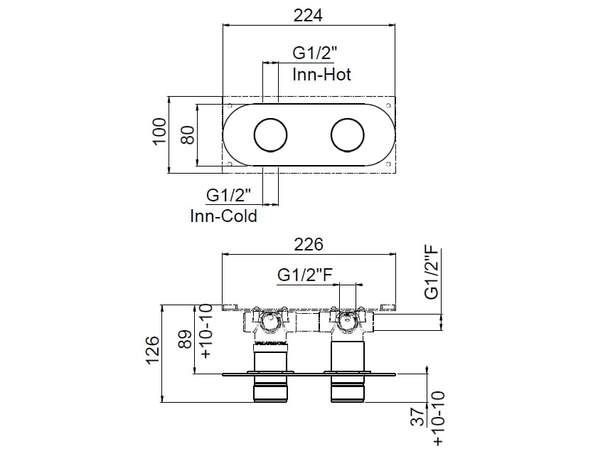 Встраиваемый смеситель для душа CARIMALI Race ARCH-00084283 - Вид №2