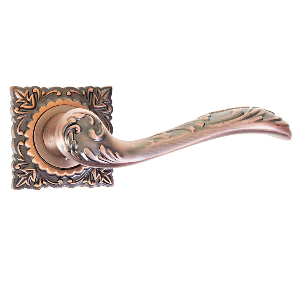 Ручки дверные на розетке Lorena 121, ЦАМ, цвет старая медь 15462179 STLM-2154331 