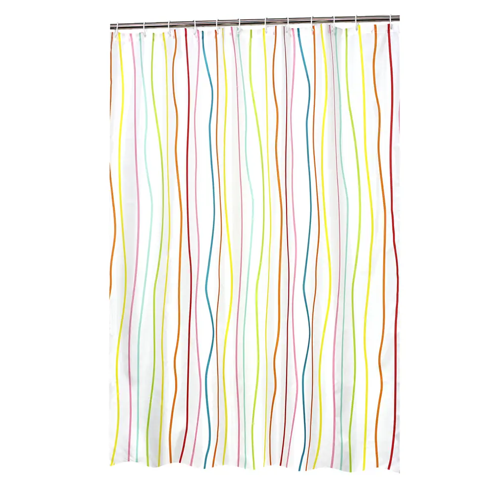 Штора для ванны Bath Plus Gorgeous Stripe 180x180 см полиэстер цвет мультиколор CHARME RED STLM-2188420 - Вид №1