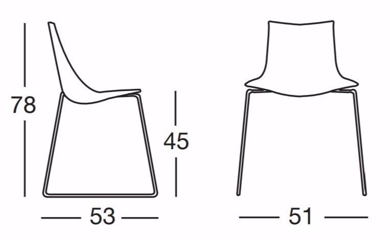 SCAB DESIGN Штабелируемый стул на салазках из технополимера Wave sun-id-1482374 - Вид №1