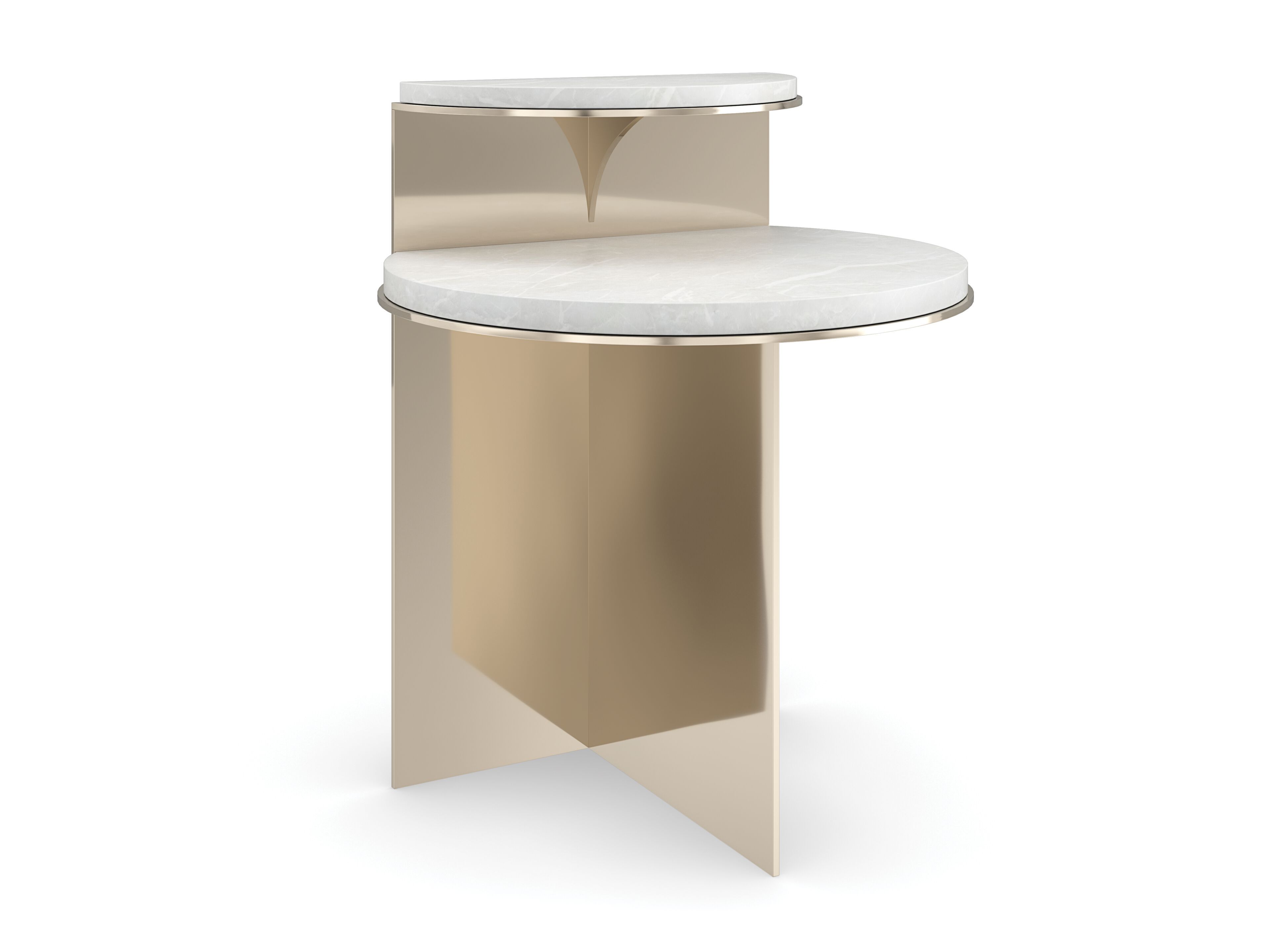 Высокий каменный журнальный столик Caracole TOUCHÉ LIGHT ARCH-00021710