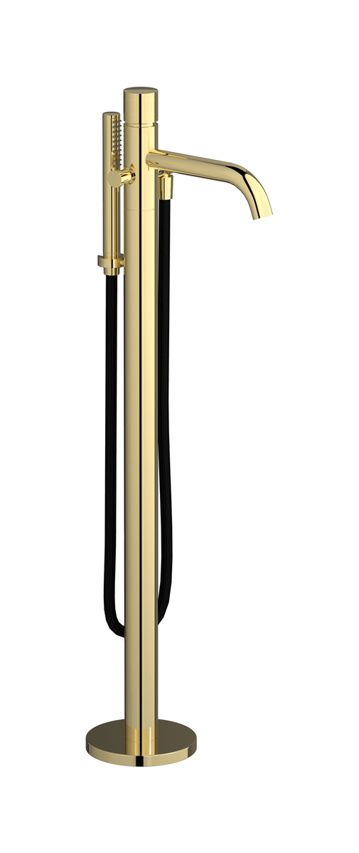 Напольный смесиель для ванны с встроенным душем. WE ARE IB vn312sr Pale Gold Vinile