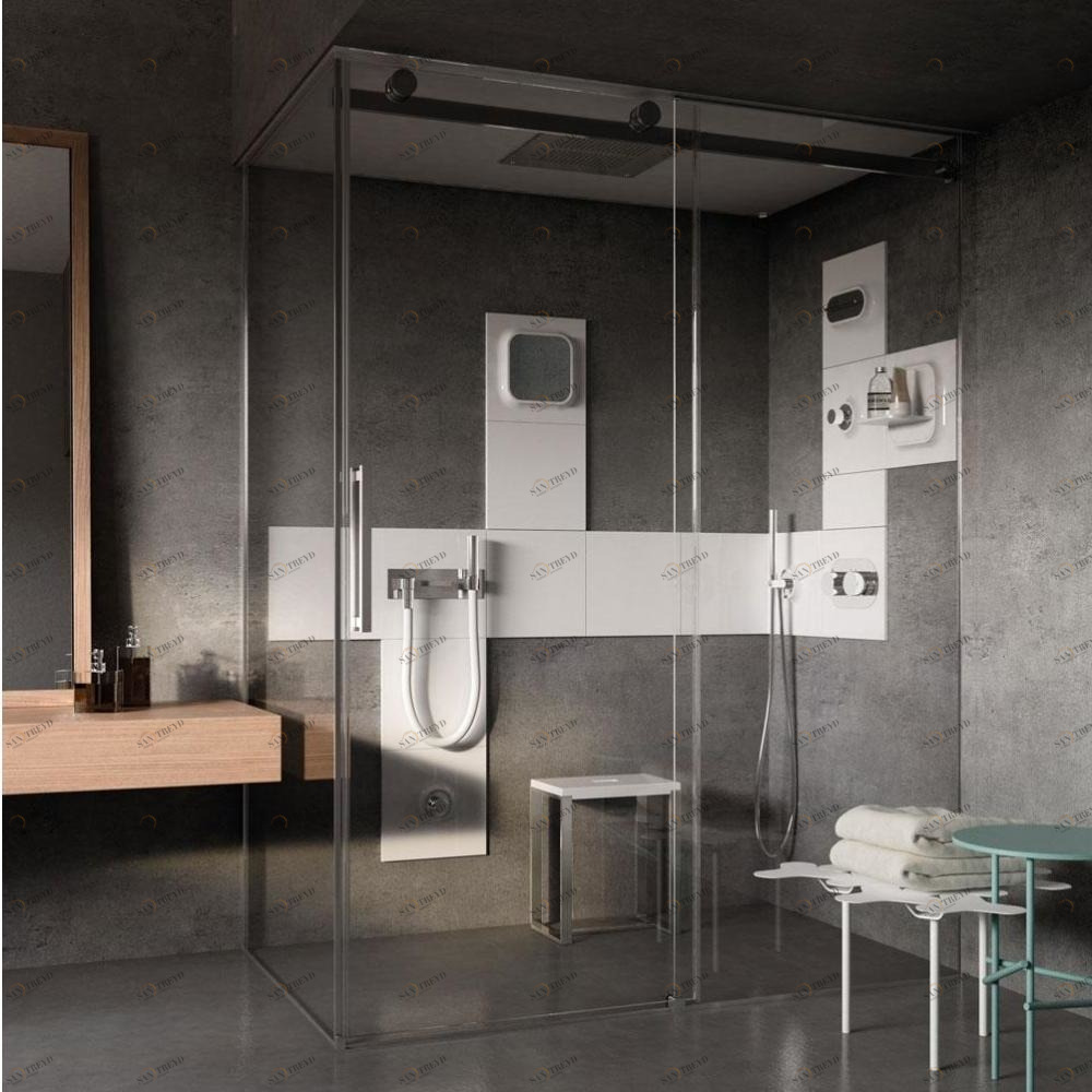 Ограждение для хамам Noor Room-S 12C Glass1989 GRC0200T50R