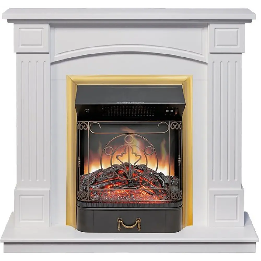 Каминокомплект Royal Flame Boston STD Majestic FX Brass 1.5 кВт цвет белый 89396838 STLM-2122545 