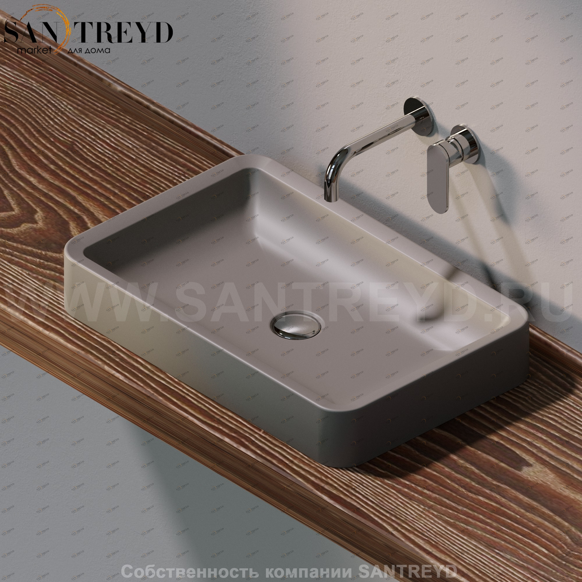 NL62A7037 Накладная раковина под столешницу  прямоугольная Ceramica Flaminia Nile