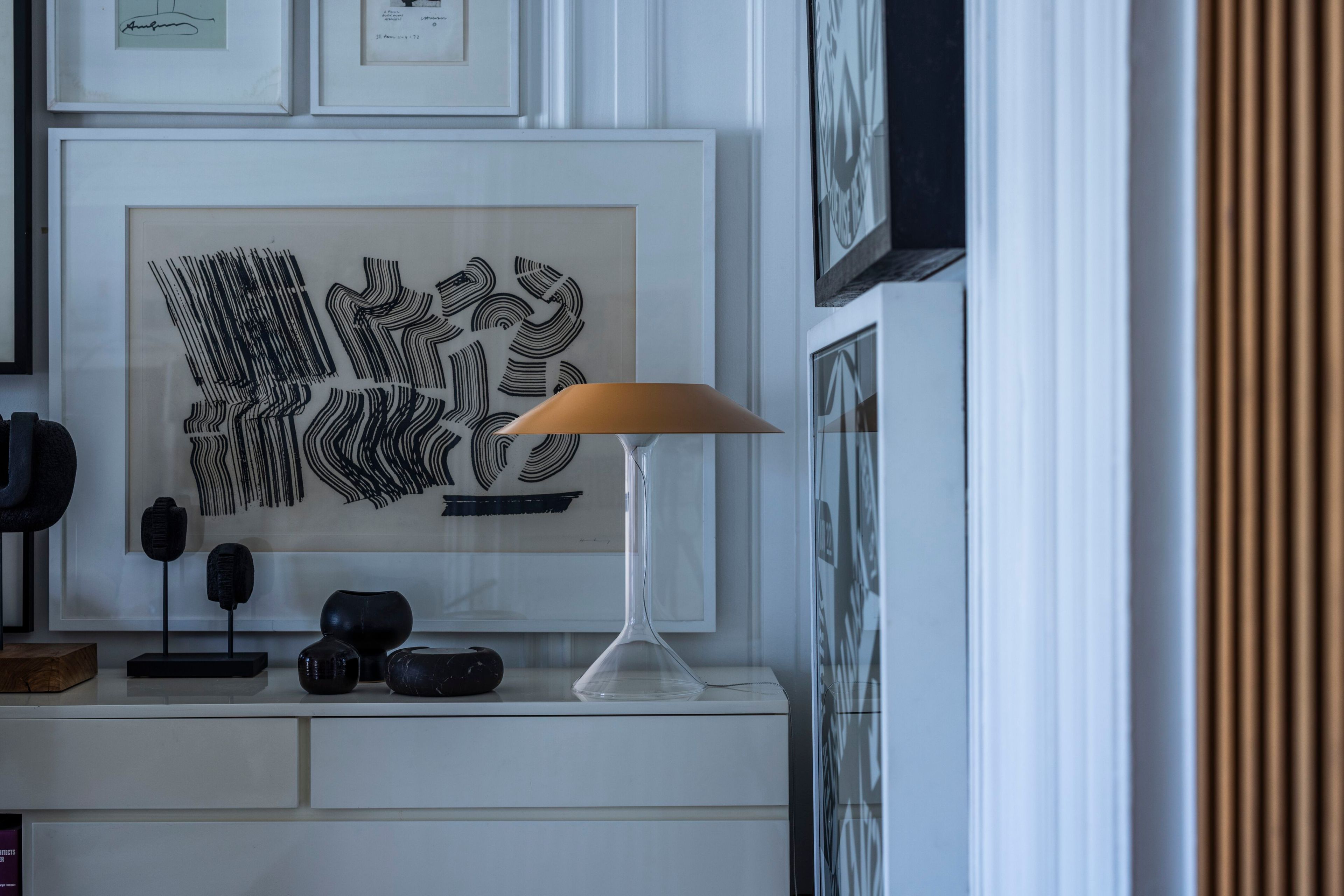 Настольная лампа из окрашенной стали и боросиликатного стекла Foscarini Chapeaux ARCH-00136305 - Вид №19