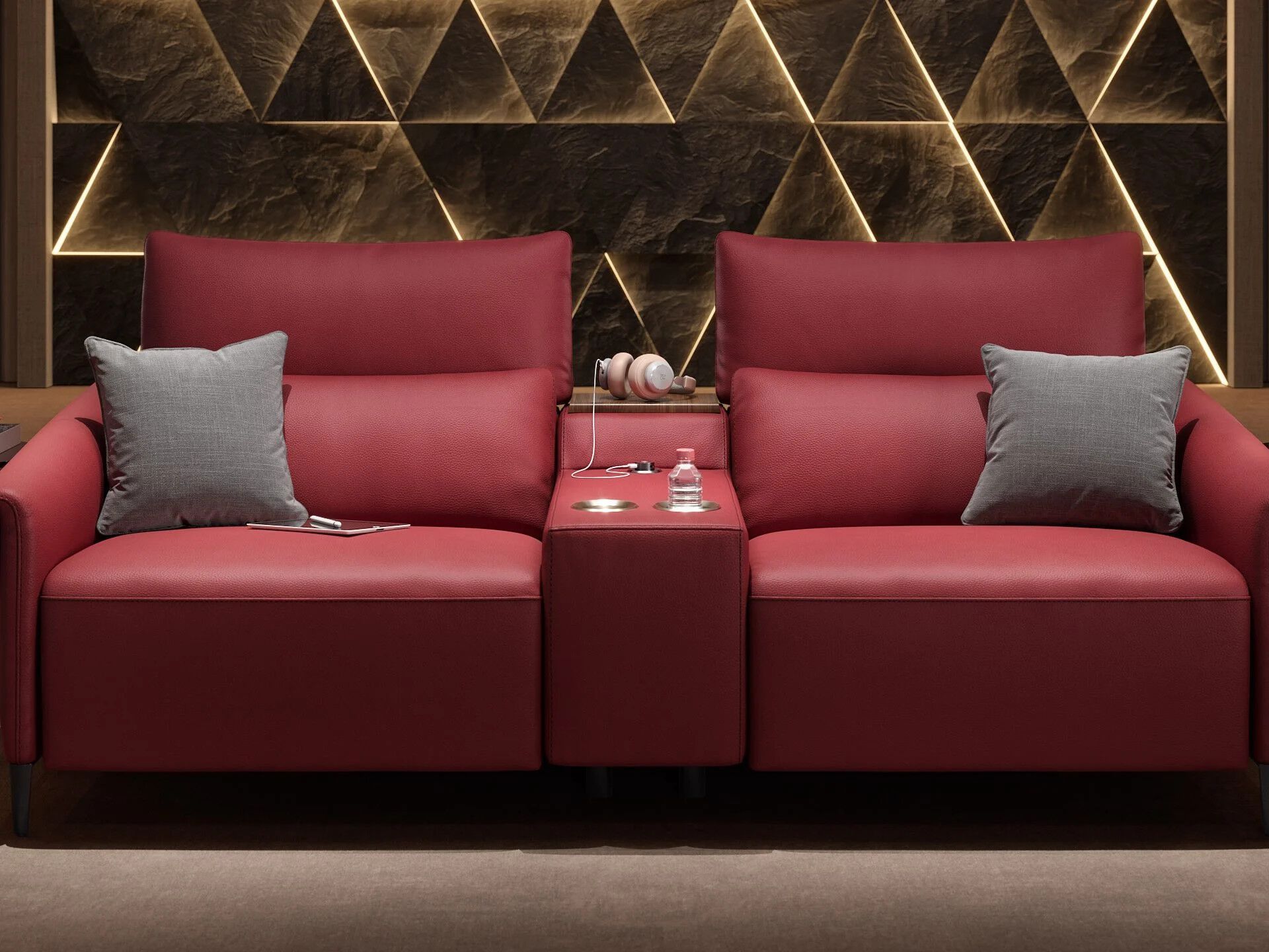 2-местный кожаный диван Sofanella Bienno Kino ARCH-00146125 - Вид №4