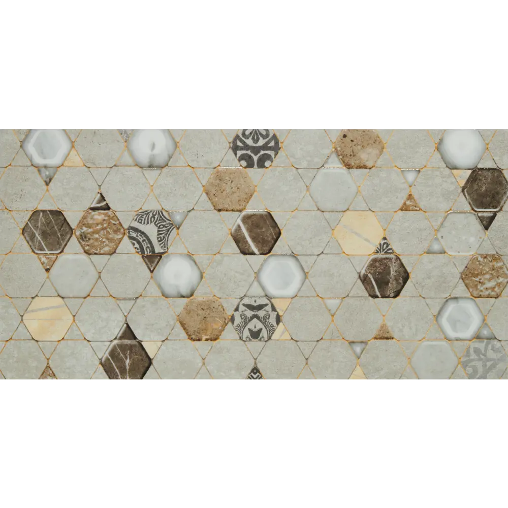 Декор настенный Belani Lounge Dec2 30x60 см матовый цвет золотой STLM-2071870