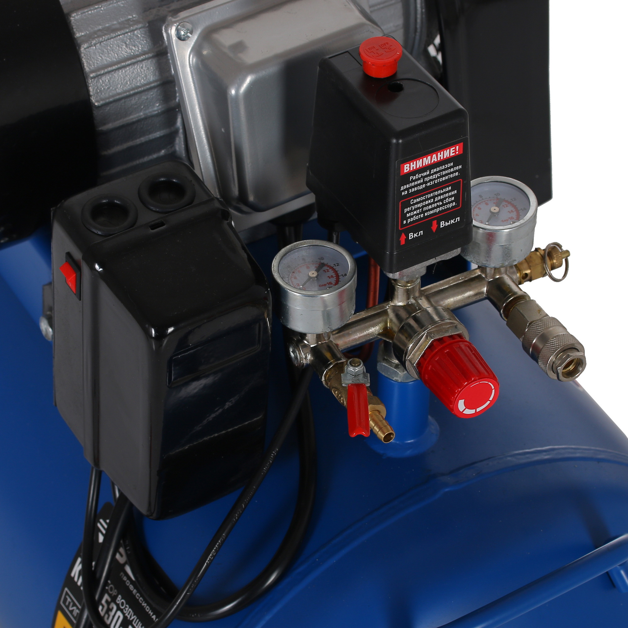 Компрессор поршневой масляный Зубр КПМ-530-100 5308101 STDN-0077336 - Вид №5