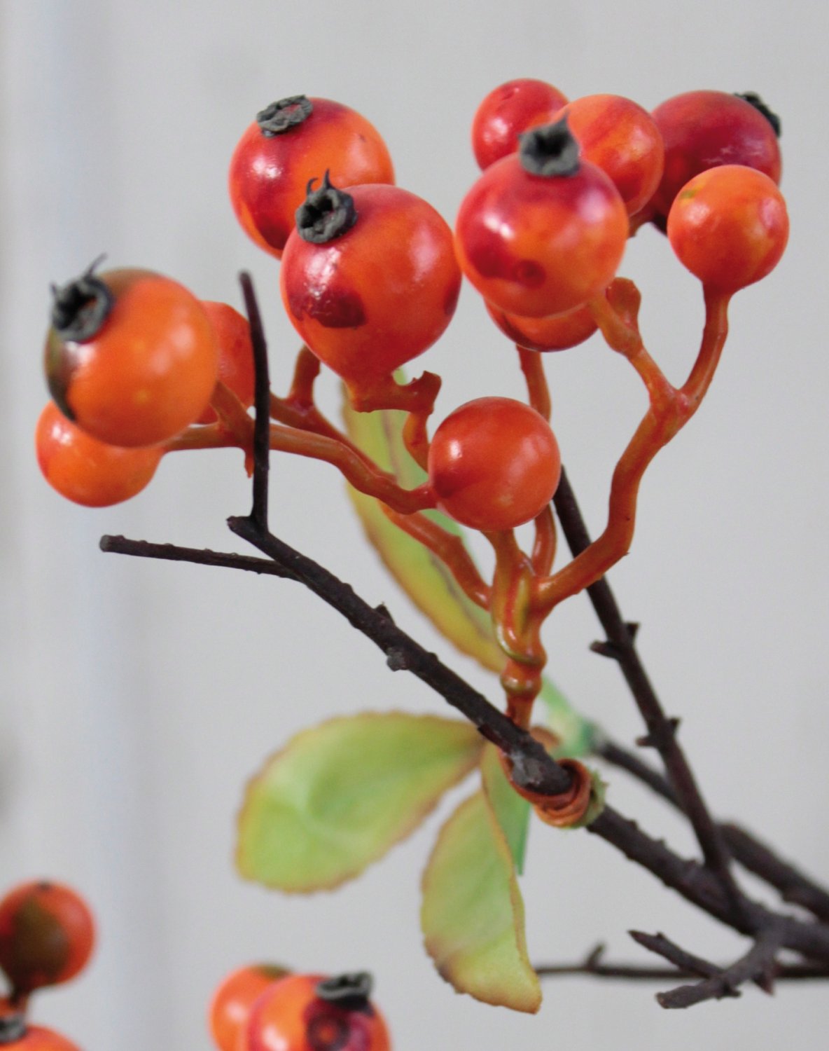 1582 334 a3 Стебель искусственной ягоды, 70 см, оранжевый H-andreas  - Вид №4