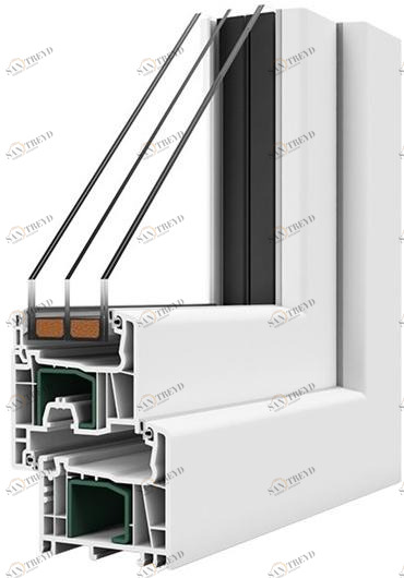Agostinigroup Двустворчатое окно из пвх Streamline sun-id-1434315