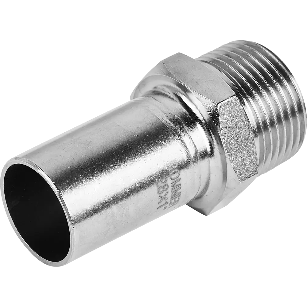 Муфта переходная Rommer 1"x28 мм НПр-НР нержавеющая сталь STLM-2165775