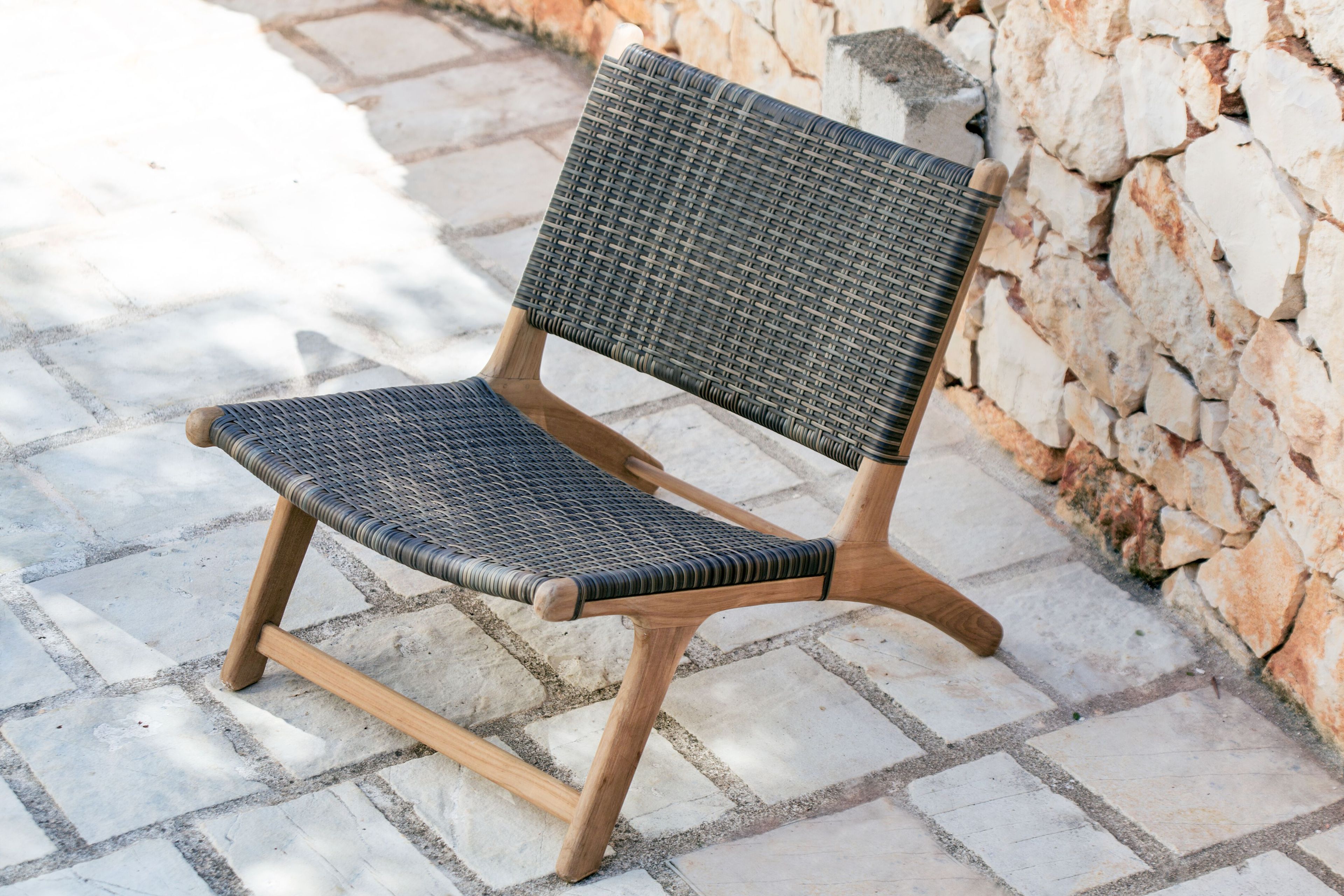 Садовое кресло из тикового дерева и синтетической ткани cbdesign Vienna Relax ARCH-00041545 - Вид №6