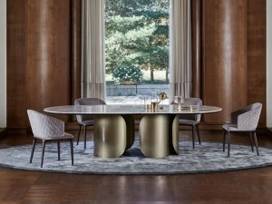 OPERA CONTEMPORARY Овальный мраморный стол  46015/18