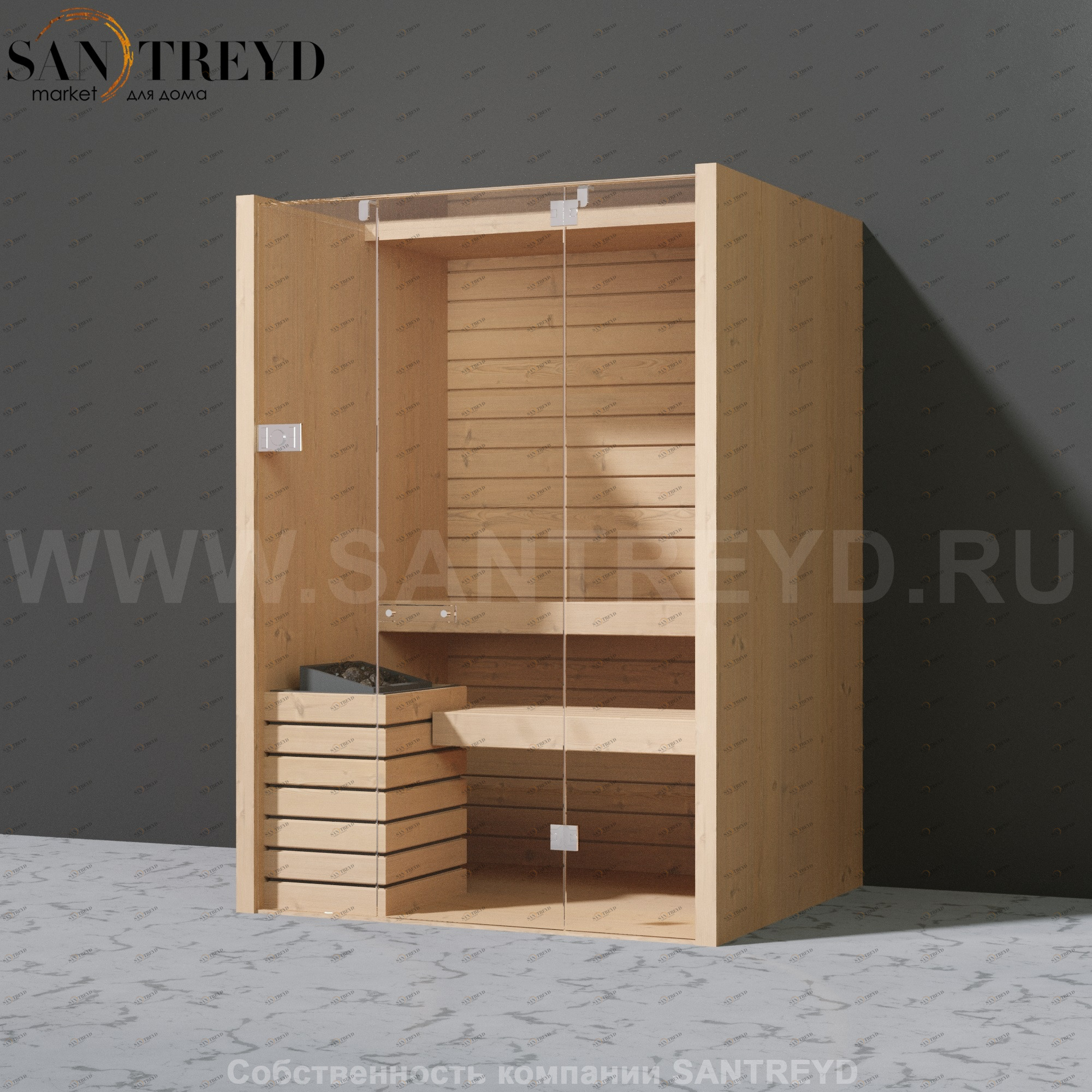 Effegibi SKY 30 SA55200016 Сауна. Мощность: 3 кВт макс. Размеры: длина 130 см, ширина 130 см. Отделка: канадский хемлок.