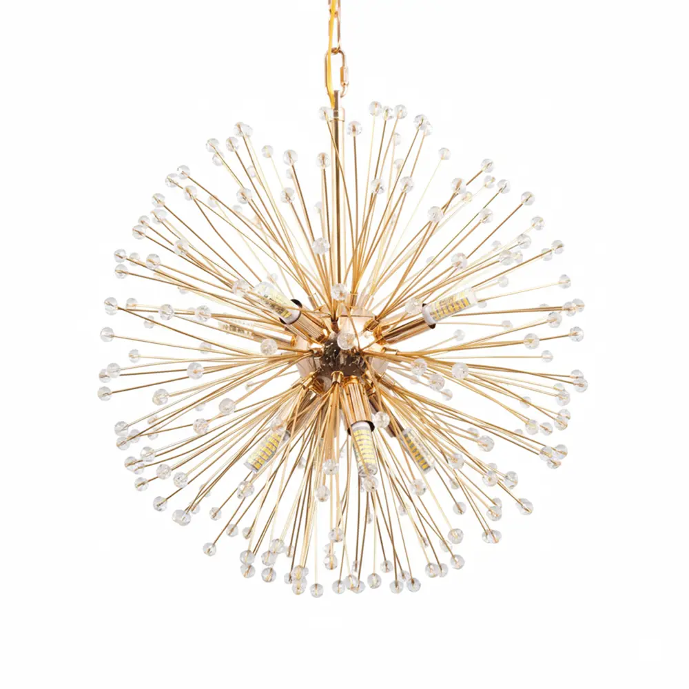 Люстра подвесная Mimosa 8 ламп 12 м² цвет золото ESTARES STLM-2129014 - Вид №2