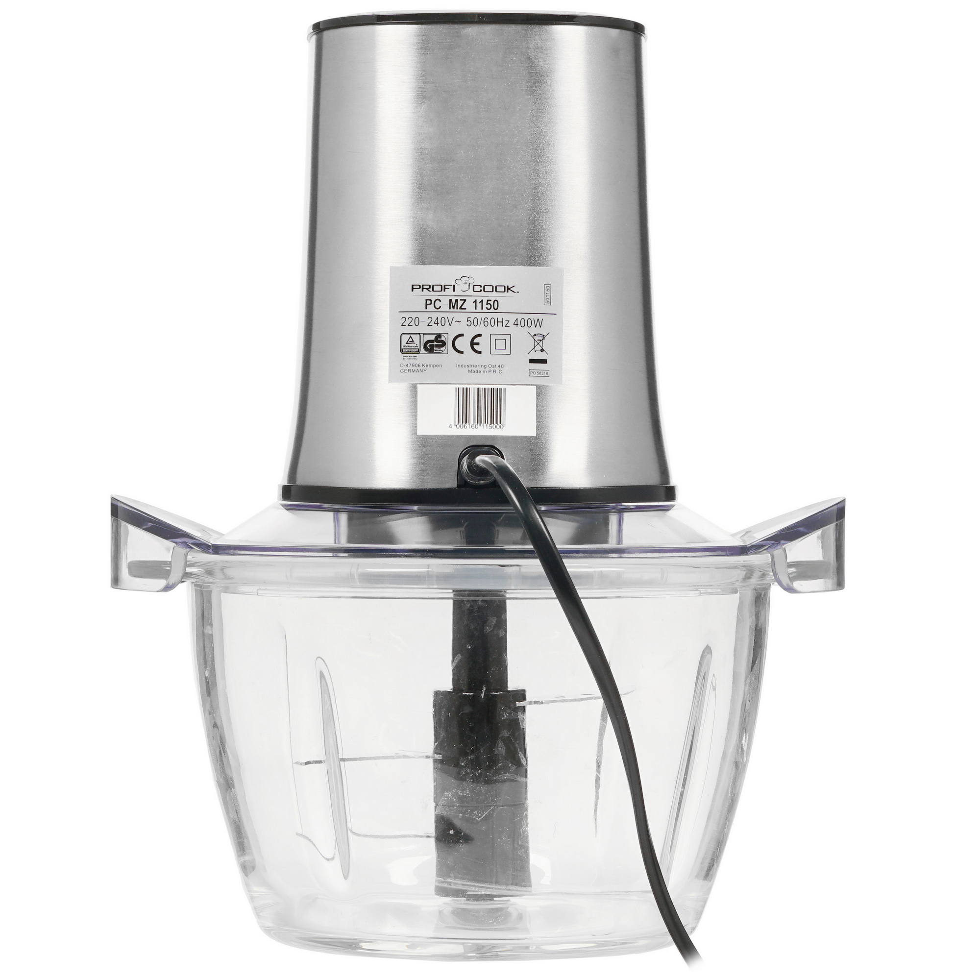 8195799 Измельчитель  Profi Cook PC-MZ 1150 серебристый ProfiCook STDN-0060501 - Вид №4