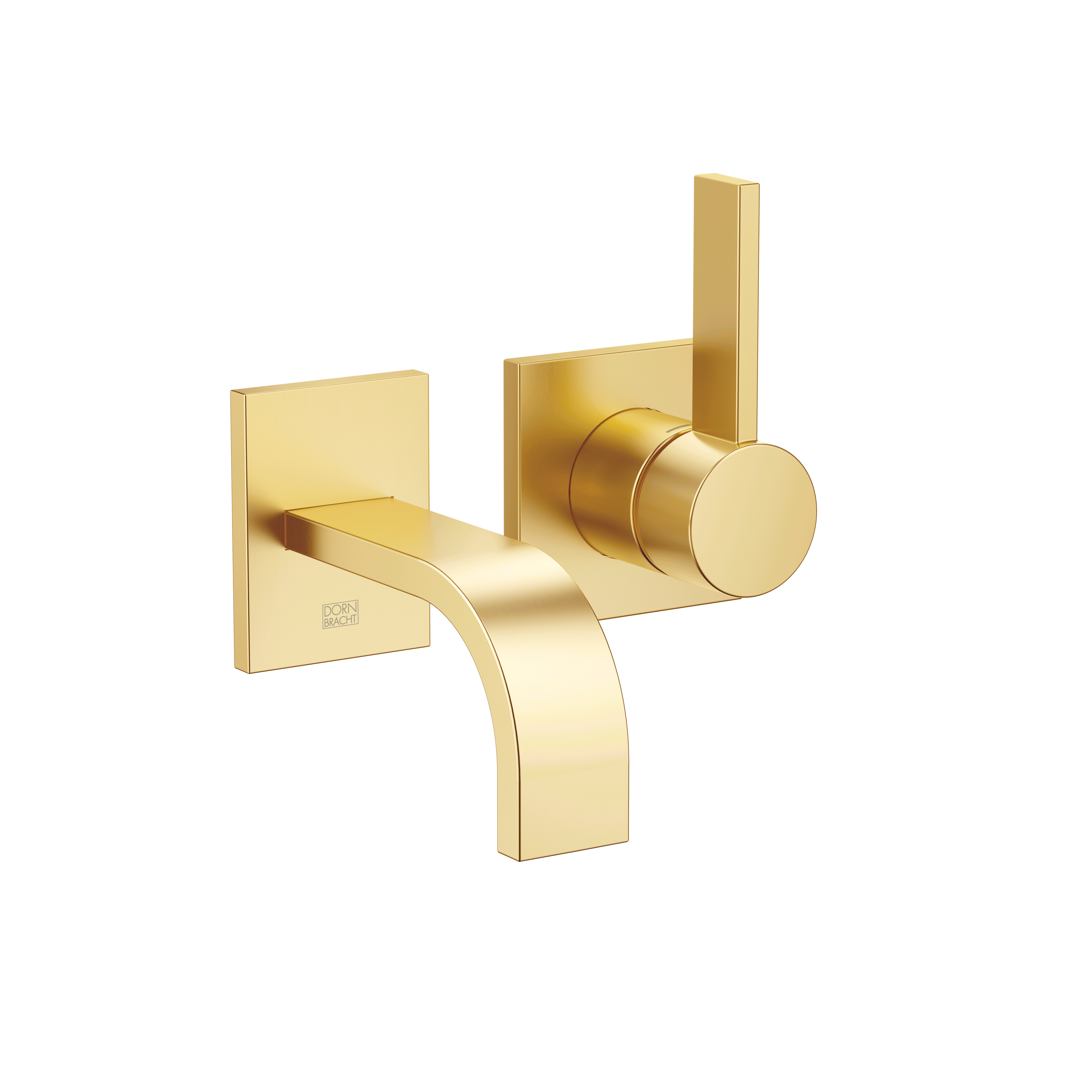 MEM Смеситель для раковины, однорычажный, настенный, без донного клапана - Brushed Durabrass (23-каратное золото) 36867782-28 DornBracht