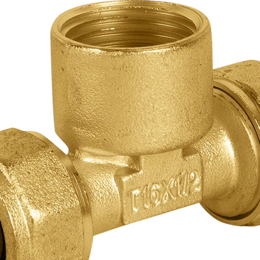 Тройник AQUABEAM 16×1/2" для труб PEX и металлопластика 82275220 STLM-0023765 - Вид №2