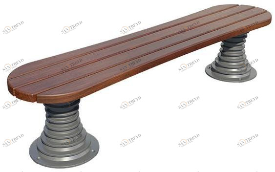 GHM-ECLATEC Деревянная скамейка без спинки Bell'ora sun-id-1489831