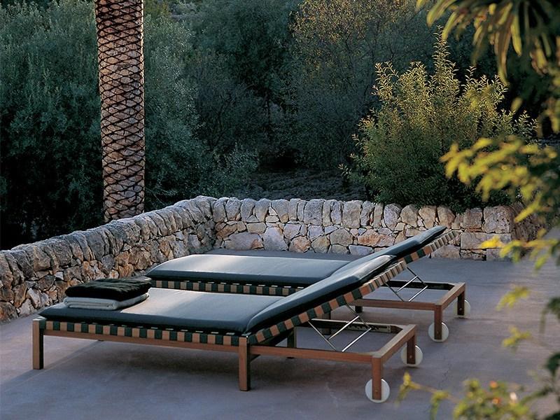 RODA Садовая кушетка из тика на колесиках Mistral sun-id-1445440 - Вид №2