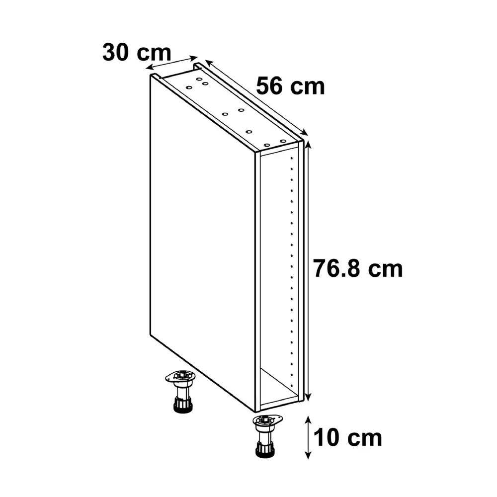 Каркас напольный Delinia ID 30x76.8x56 см, ЛДСП, цвет белый 82000271 STLM-2086079  - Вид №1