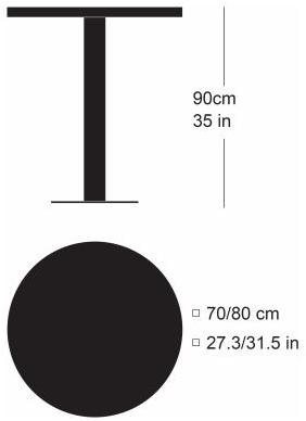 horgenglarus Высокий круглый деревянный стол sun-id-1361845 - Вид №3