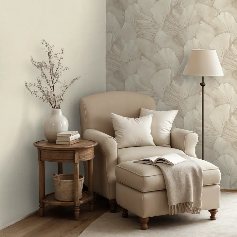Обои флизелиновые Euro Decor Serena бежевые 1.06 м ED7344-01 89452722 STLM-2158249 - Вид №4
